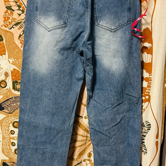 Studded Distressed Blue Jeans - Picture 3 of 5